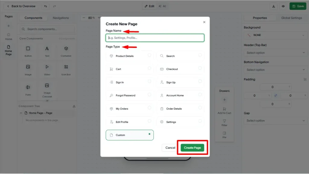 How to create a page?