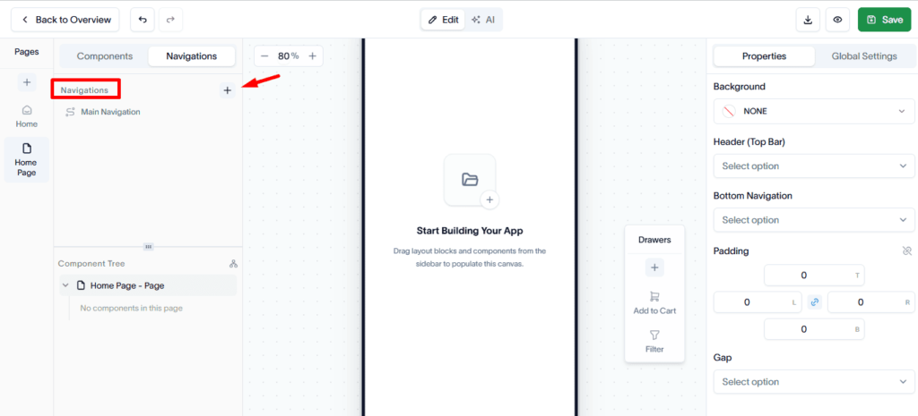 How to create bottom navigation?