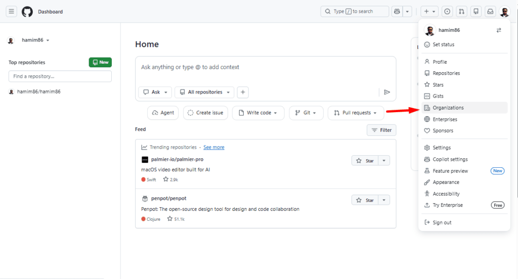 How to create GitHub organization